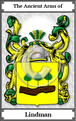 Lindman Family Crest Download (JPG) Book Plated - 600 DPI