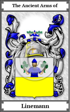 Linemann Family Crest Download (JPG)  Book Plated - 150 DPI
