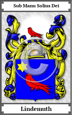 Lindemuth Family Crest Download (JPG) Book Plated - 600 DPI