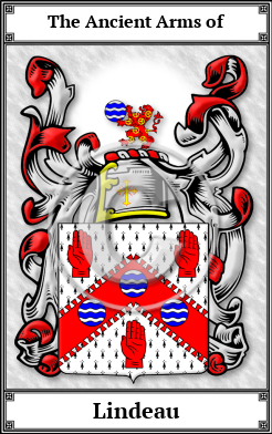 Lindeau Family Crest Download (JPG)  Book Plated - 150 DPI