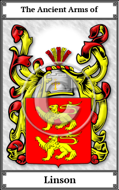 Linson Family Crest Download (JPG)  Book Plated - 150 DPI