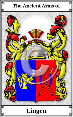 Lingen Family Crest Download (JPG)  Book Plated - 150 DPI