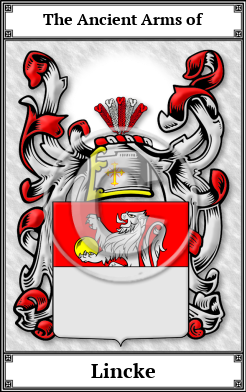 Lincke Family Crest Download (JPG)  Book Plated - 150 DPI