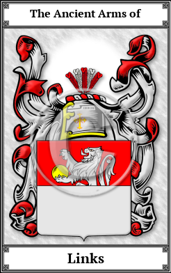 Links Family Crest Download (JPG)  Book Plated - 150 DPI