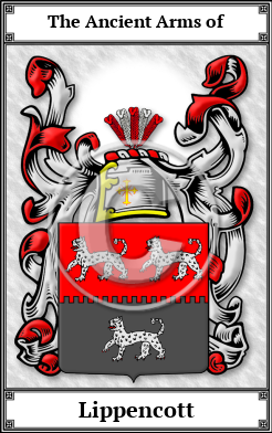 Lippencott Family Crest Download (JPG)  Book Plated - 150 DPI