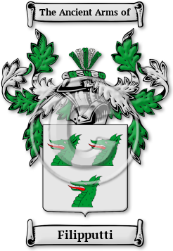 Filipputti Family Crest Download (jpg) Legacy Series - 150 DPI
