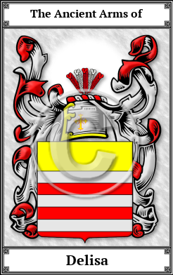 Delisa Family Crest Download (JPG)  Book Plated - 150 DPI