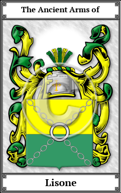 Lisone Family Crest Download (JPG)  Book Plated - 150 DPI