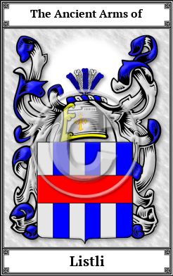 Listli Family Crest Download (JPG)  Book Plated - 150 DPI