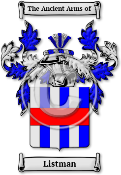 Listman Family Crest Download (jpg) Legacy Series - 150 DPI
