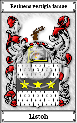 Listoh Family Crest Download (JPG)  Book Plated - 150 DPI
