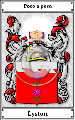 Lyston Family Crest Download (JPG)  Book Plated - 150 DPI