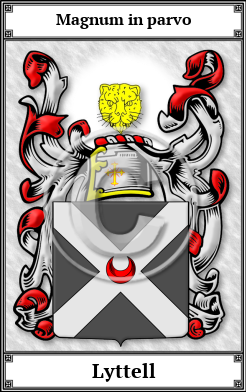 Lyttell Family Crest Download (JPG)  Book Plated - 150 DPI