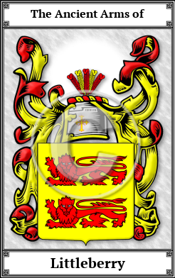 Littleberry Family Crest Download (JPG) Book Plated - 600 DPI