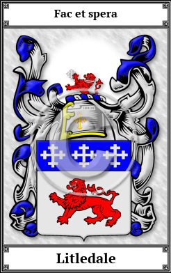 Litledale Family Crest Download (JPG)  Book Plated - 150 DPI