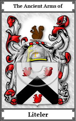 Liteler Family Crest Download (JPG)  Book Plated - 150 DPI