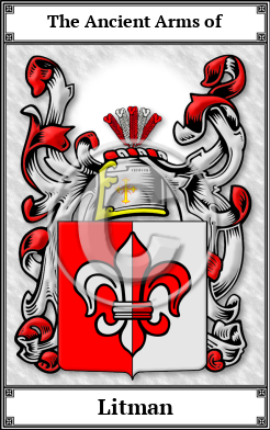 Litman Family Crest Download (JPG)  Book Plated - 150 DPI