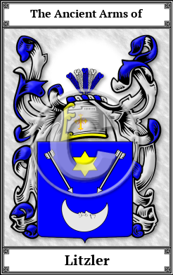 Litzler Family Crest Download (JPG) Book Plated - 600 DPI