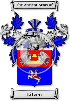 Litzen Family Crest Download (jpg) Legacy Series - 150 DPI