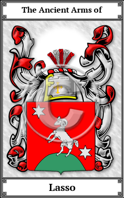 Lasso Family Crest Download (JPG)  Book Plated - 150 DPI