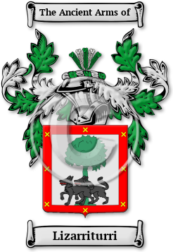 Lizarriturri Family Crest Download (jpg) Legacy Series - 150 DPI