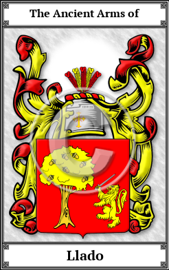 Llado Family Crest Download (JPG)  Book Plated - 150 DPI