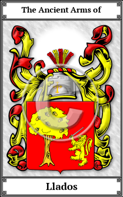 Llados Family Crest Download (JPG)  Book Plated - 150 DPI