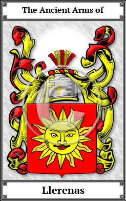 Llerenas Family Crest Download (JPG)  Book Plated - 150 DPI