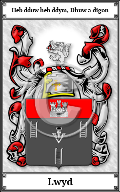 Lwyd Family Crest Download (JPG)  Book Plated - 150 DPI