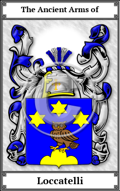 Loccatelli Family Crest Download (JPG)  Book Plated - 150 DPI