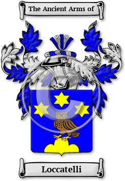 Loccatelli Family Crest Download (jpg) Legacy Series - 150 DPI
