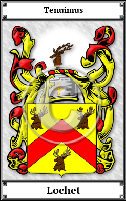 Lochet Family Crest Download (JPG)  Book Plated - 150 DPI