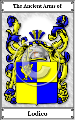 Lodico Family Crest Download (JPG) Book Plated - 600 DPI
