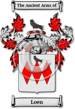 Loen Family Crest Download (jpg) Legacy Series - 150 DPI