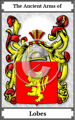Lobes Family Crest Download (JPG) Book Plated - 600 DPI