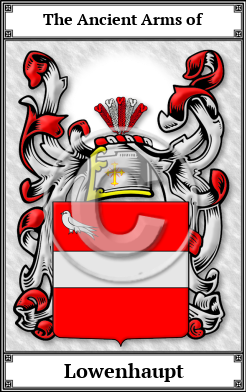 Lowenhaupt Family Crest Download (JPG)  Book Plated - 150 DPI