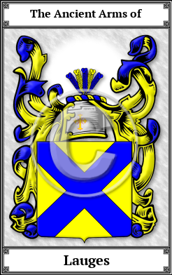 Lauges Family Crest Download (JPG)  Book Plated - 150 DPI