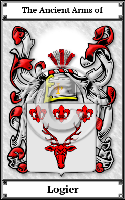 Logier Family Crest Download (JPG) Book Plated - 600 DPI