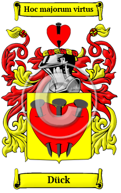 Dück Family Crest/Coat of Arms
