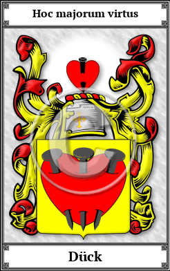 Dück Family Crest Download (JPG) Book Plated - 150 DPI