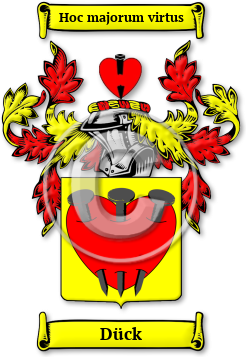 Dück Family Crest Download (jpg) Legacy Series - 150 DPI