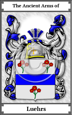 Luehrs Family Crest Download (JPG) Book Plated - 600 DPI