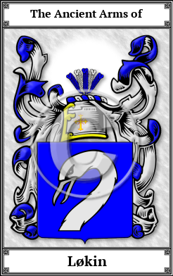 Løkin Family Crest Download (JPG) Book Plated - 600 DPI