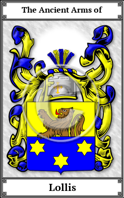 Lollis Family Crest Download (JPG)  Book Plated - 150 DPI