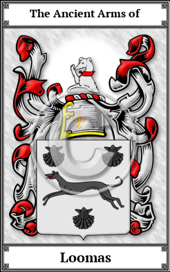 Loomas Family Crest Download (JPG)  Book Plated - 150 DPI