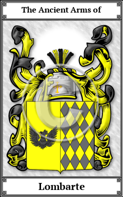 Lombarte Family Crest Download (JPG)  Book Plated - 150 DPI