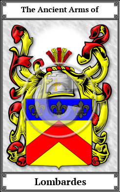 Lombardes Family Crest Download (JPG) Book Plated - 600 DPI