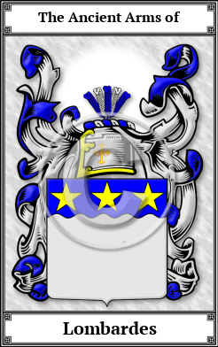 Lombardes Family Crest Download (JPG)  Book Plated - 150 DPI