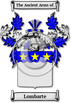 Lombarte Family Crest Download (jpg) Legacy Series - 150 DPI