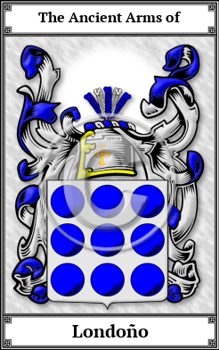 Londoño Family Crest Download (JPG)  Book Plated - 150 DPI